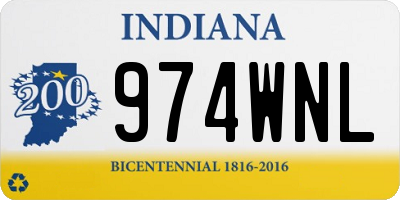 IN license plate 974WNL