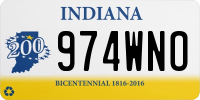IN license plate 974WNO