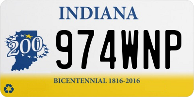 IN license plate 974WNP