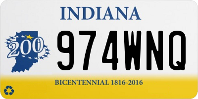 IN license plate 974WNQ