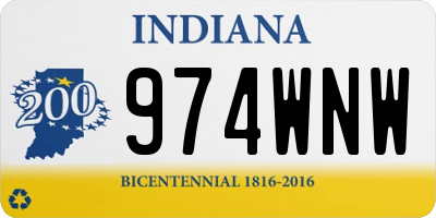 IN license plate 974WNW