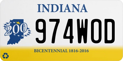 IN license plate 974WOD