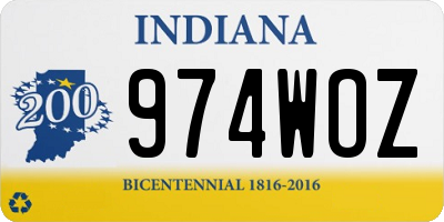 IN license plate 974WOZ