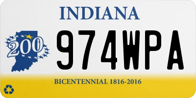 IN license plate 974WPA