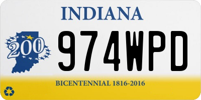 IN license plate 974WPD