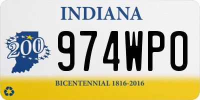 IN license plate 974WPO