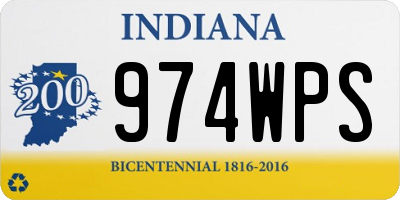 IN license plate 974WPS