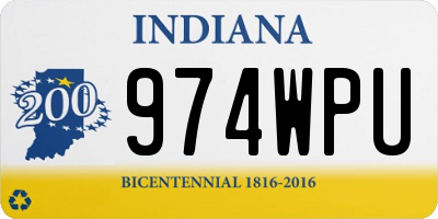 IN license plate 974WPU