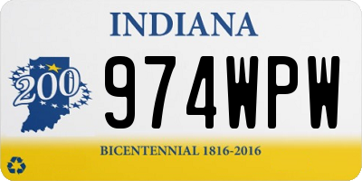 IN license plate 974WPW