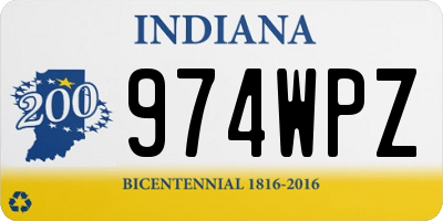 IN license plate 974WPZ