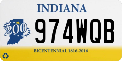 IN license plate 974WQB