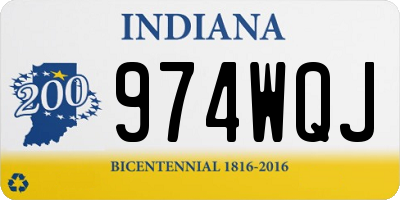 IN license plate 974WQJ