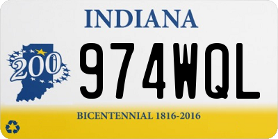 IN license plate 974WQL