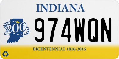 IN license plate 974WQN