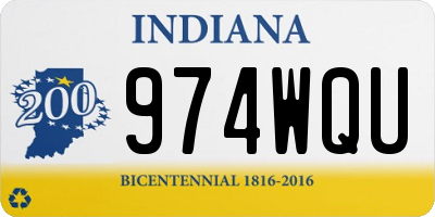 IN license plate 974WQU