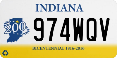 IN license plate 974WQV