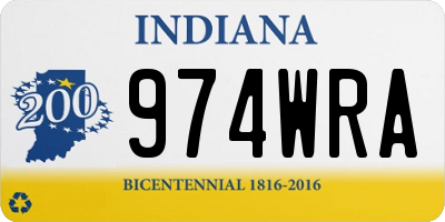 IN license plate 974WRA