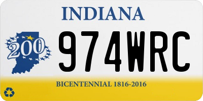 IN license plate 974WRC