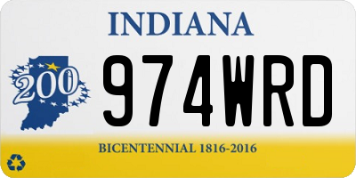 IN license plate 974WRD