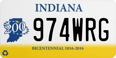 IN license plate 974WRG