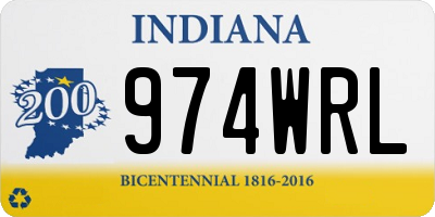 IN license plate 974WRL