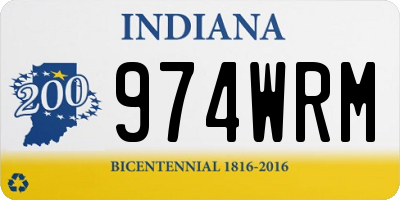 IN license plate 974WRM
