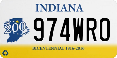 IN license plate 974WRO