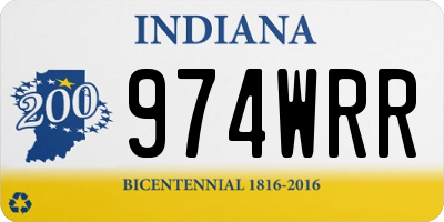 IN license plate 974WRR