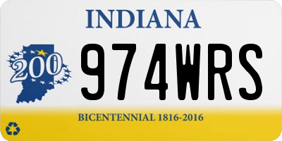 IN license plate 974WRS