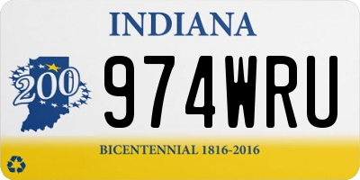 IN license plate 974WRU