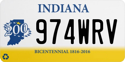 IN license plate 974WRV