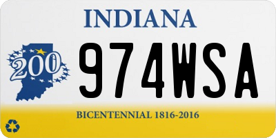 IN license plate 974WSA