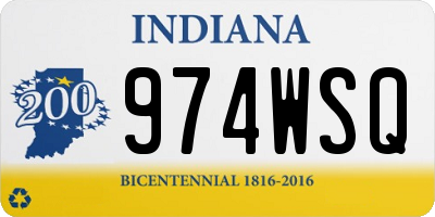 IN license plate 974WSQ