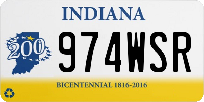 IN license plate 974WSR