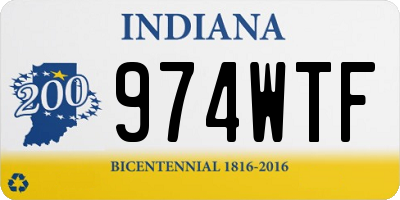 IN license plate 974WTF