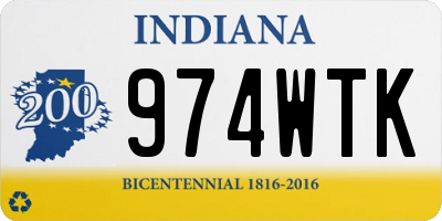 IN license plate 974WTK