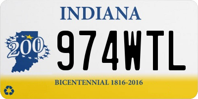IN license plate 974WTL