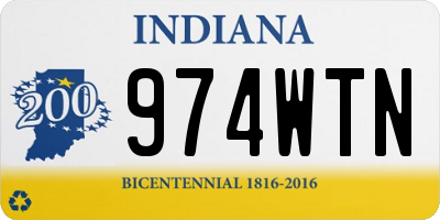 IN license plate 974WTN
