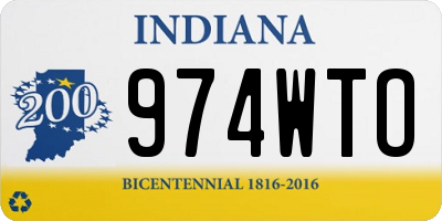 IN license plate 974WTO