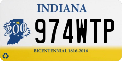 IN license plate 974WTP