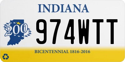IN license plate 974WTT