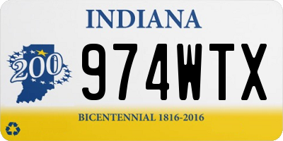 IN license plate 974WTX