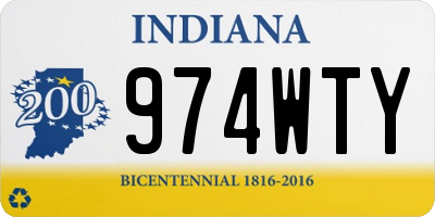 IN license plate 974WTY