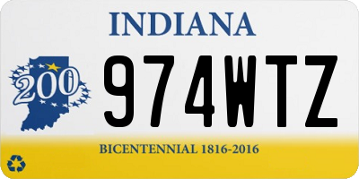 IN license plate 974WTZ