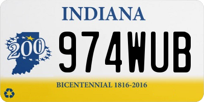 IN license plate 974WUB