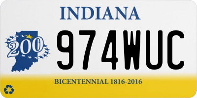 IN license plate 974WUC
