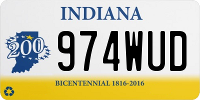 IN license plate 974WUD
