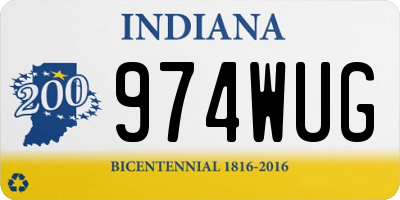 IN license plate 974WUG