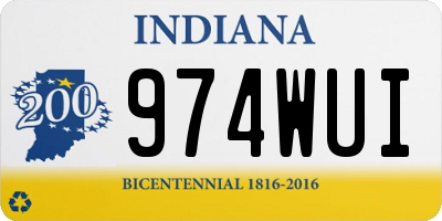 IN license plate 974WUI