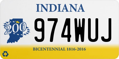IN license plate 974WUJ